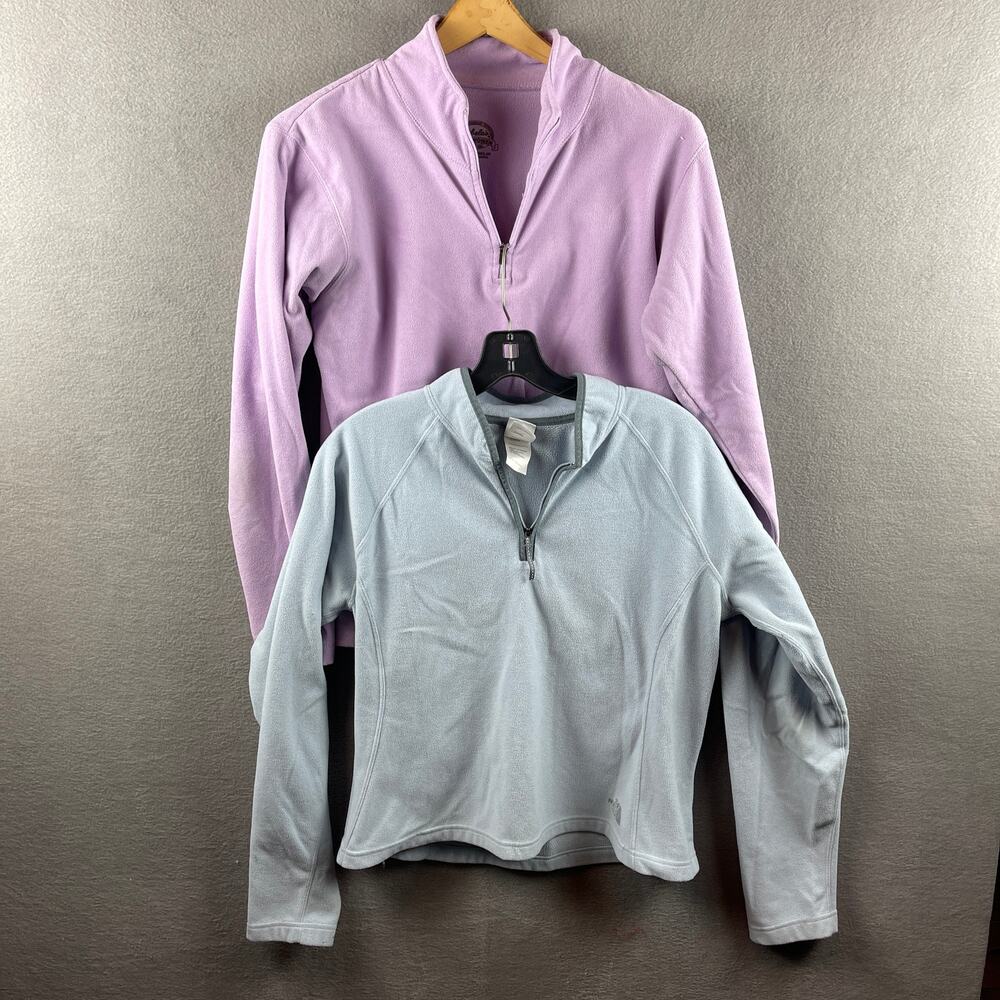 Fleece 1/4 Zip Active Wear Long Sleeve Women's Large Tops; Cabelas & NorthFace